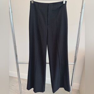 Alice + Olivia Black and White Polka Dot Wide Leg Pants